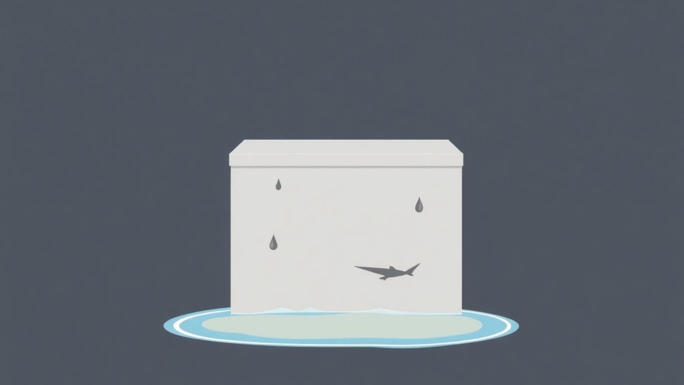 Vector illustration of water around a concrete foundation.