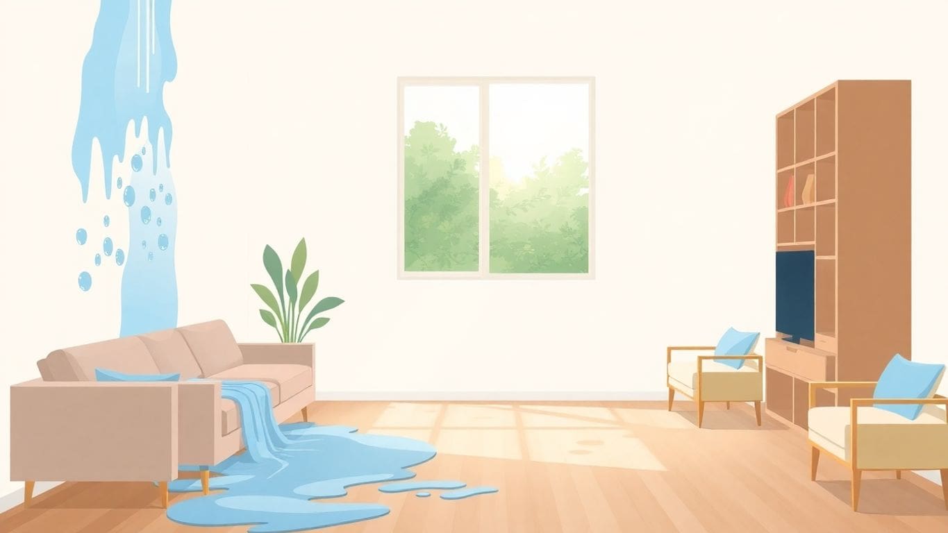 Minimalist illustration of a dry, sunlit room.