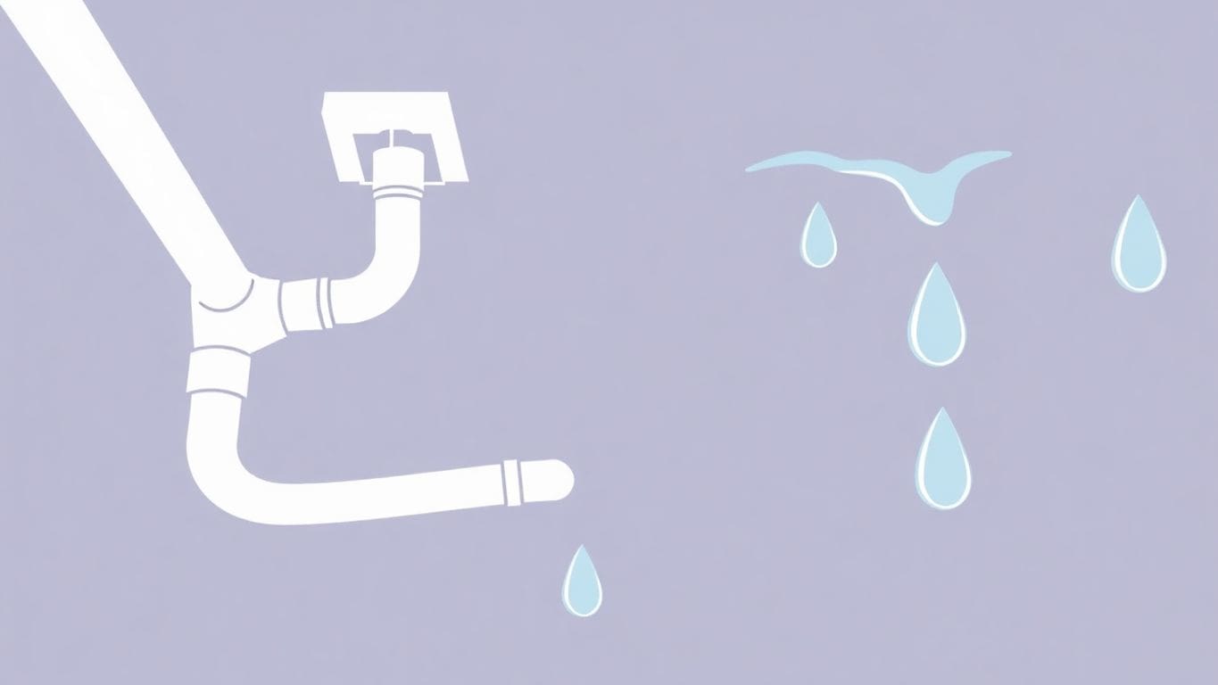 Vector illustration of causes of ceiling water damage.
