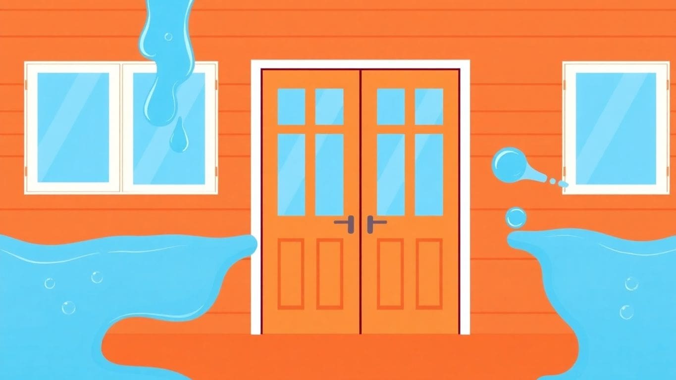 Vector illustration of secured windows and doors.