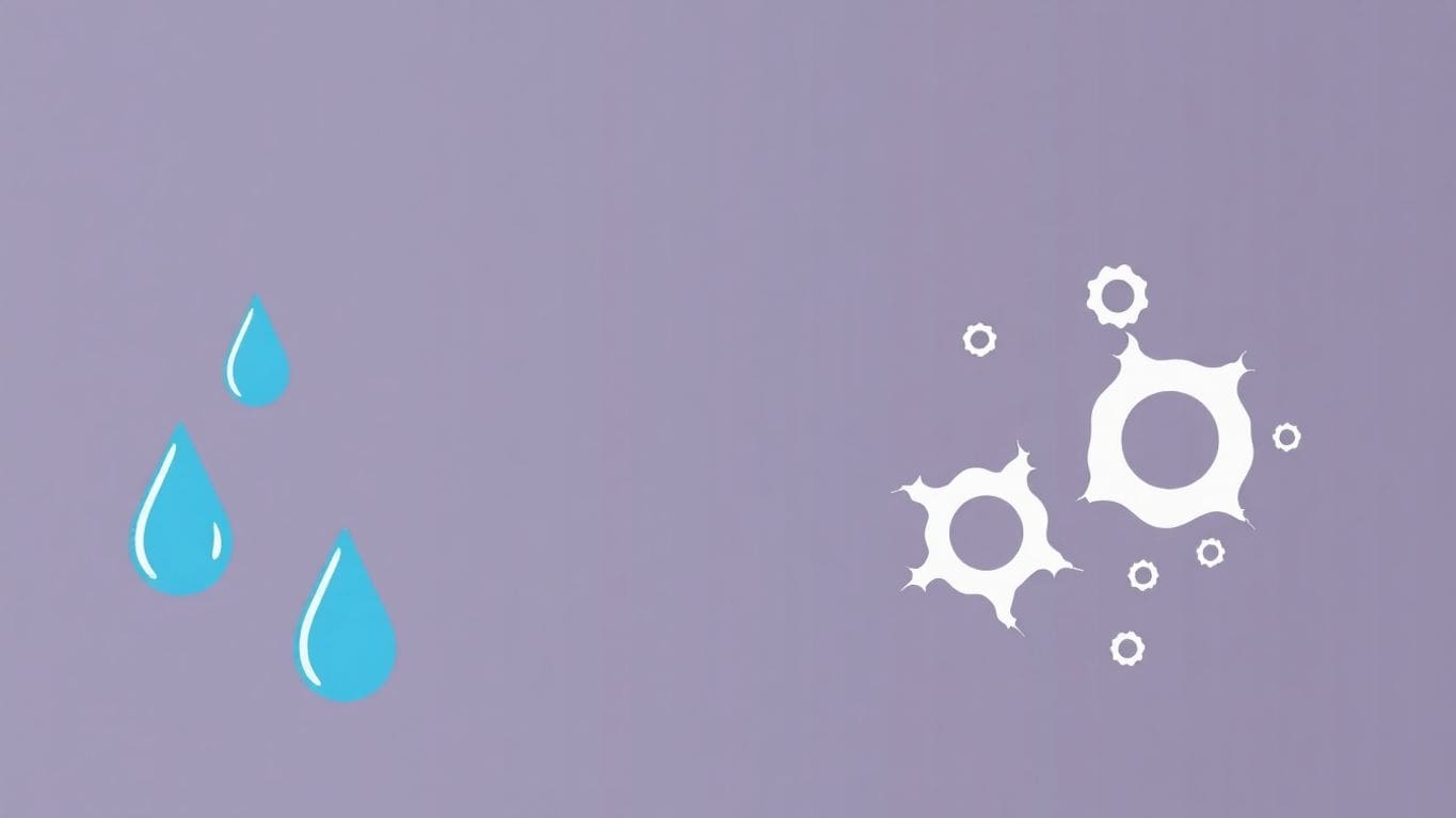 Illustration of water damage and mold in flat design.