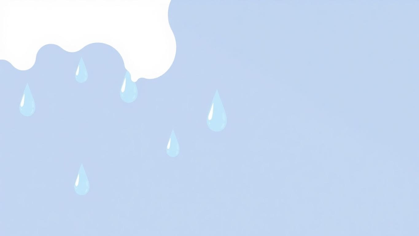 Vector illustration of water droplets and mold growth.