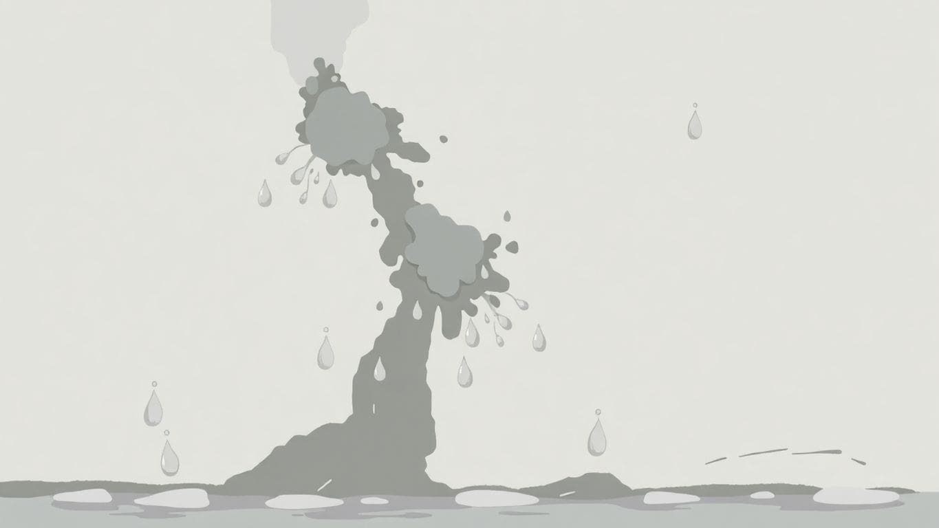 Vector illustration of mold growth on a damp wall.