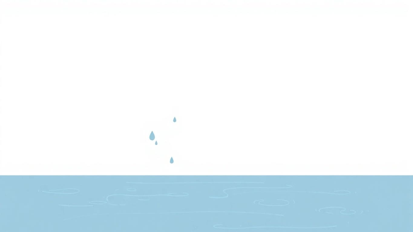 House illustration showing water damage in a minimalist style.