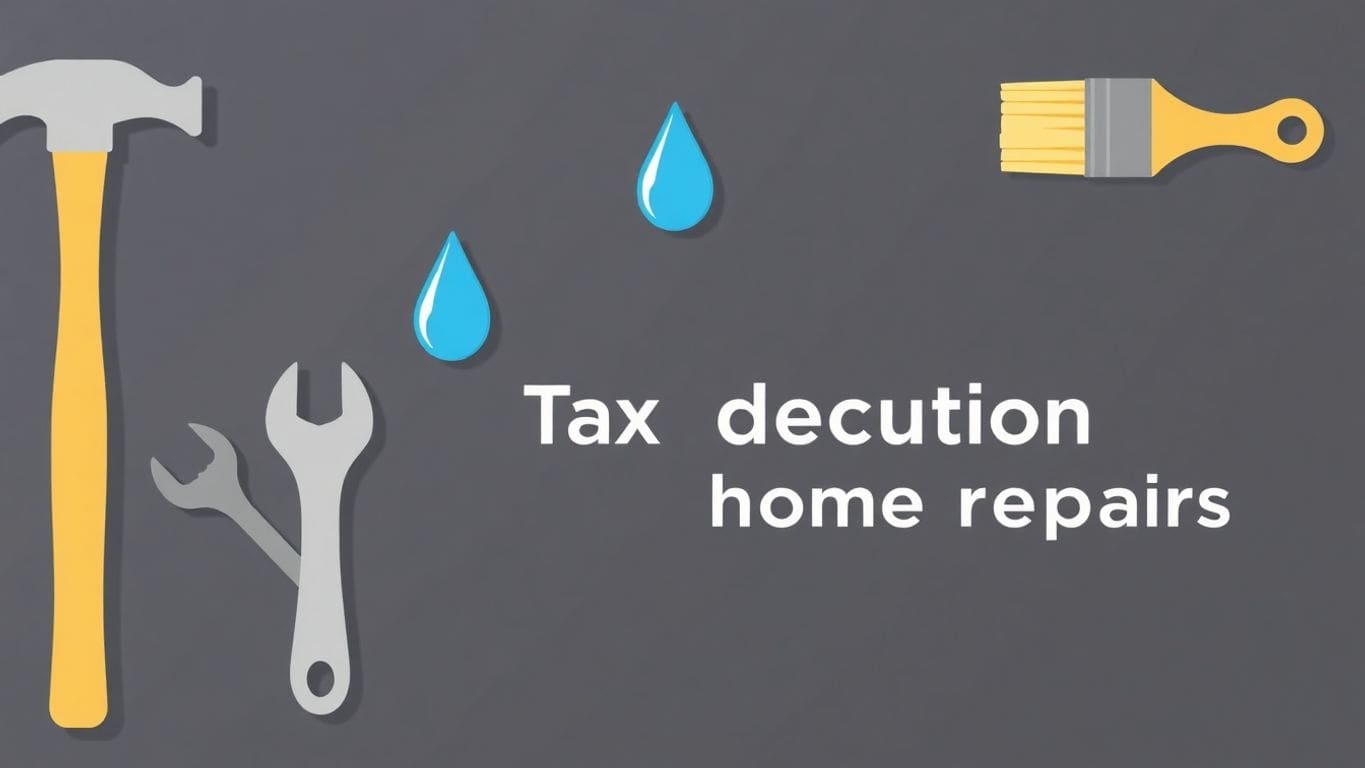 Illustration of tools for home water damage repairs.