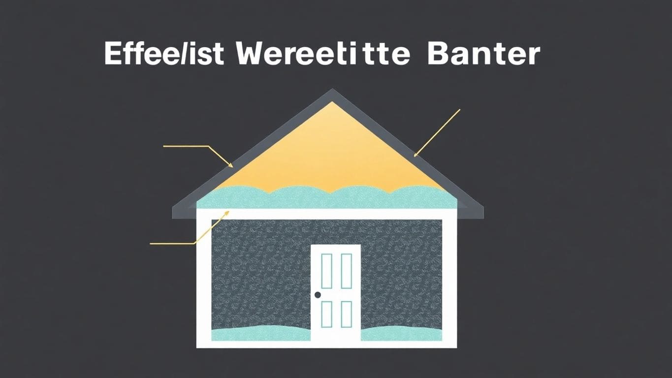 House illustration showing insulation layers against moisture.