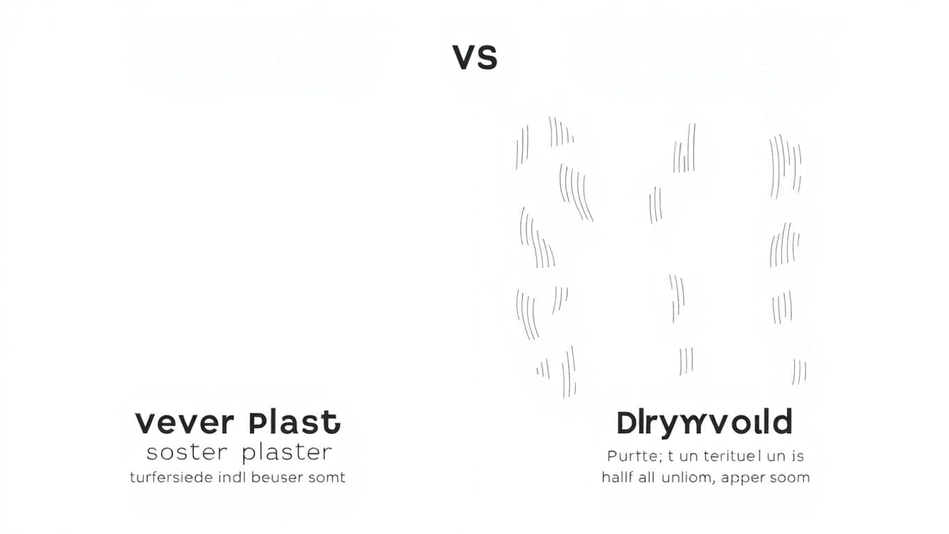 Comparison of veneer plaster and drywall for sound insulation.