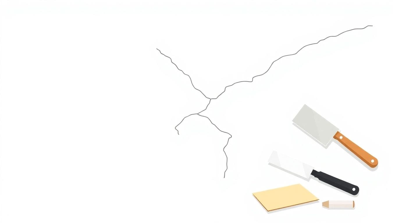 Vector illustration of drywall ceiling with hairline cracks.