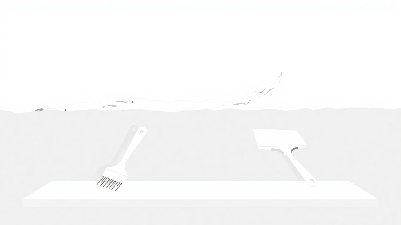 Vector illustration of drywall repair on plaster walls.