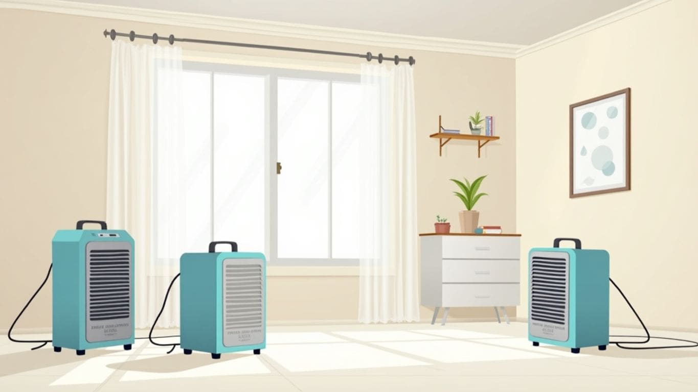 Vector illustration of a clean, mold-free living space.