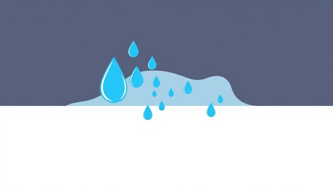Vector illustration of ceiling water damage in flat design.