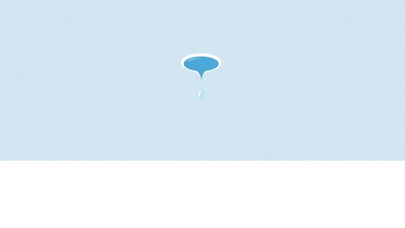 Illustration of ceiling water damage in vector art.