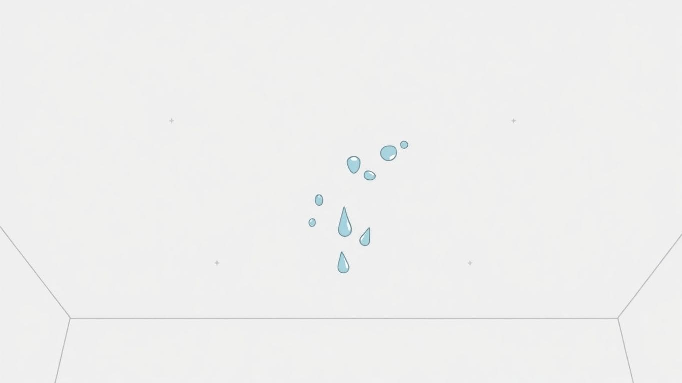Vector illustration of a water-damaged ceiling.