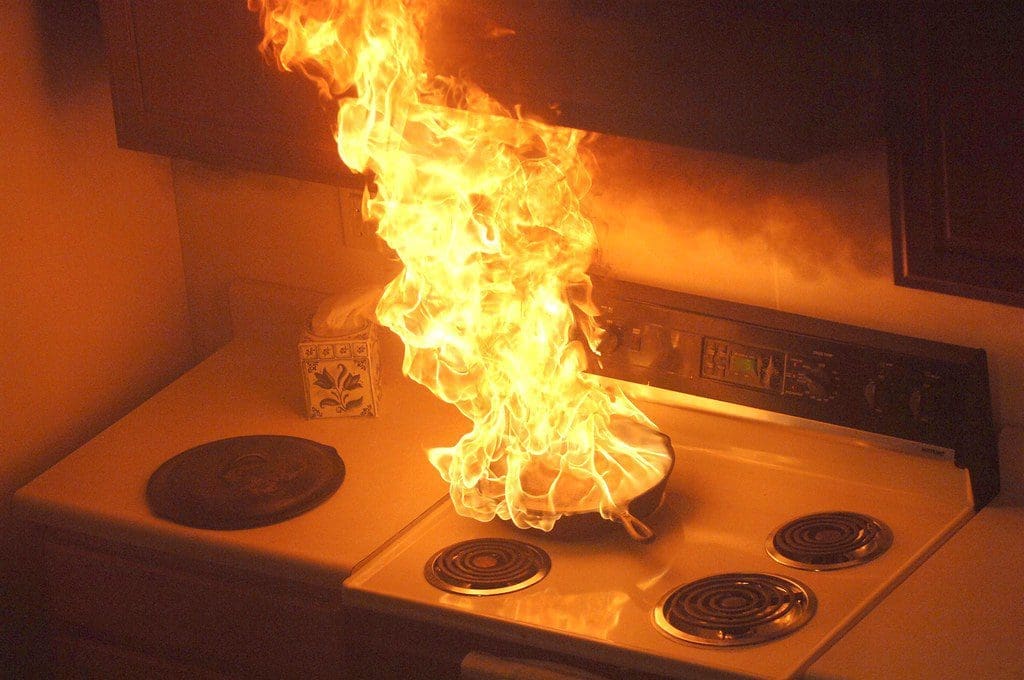 stove fire damage