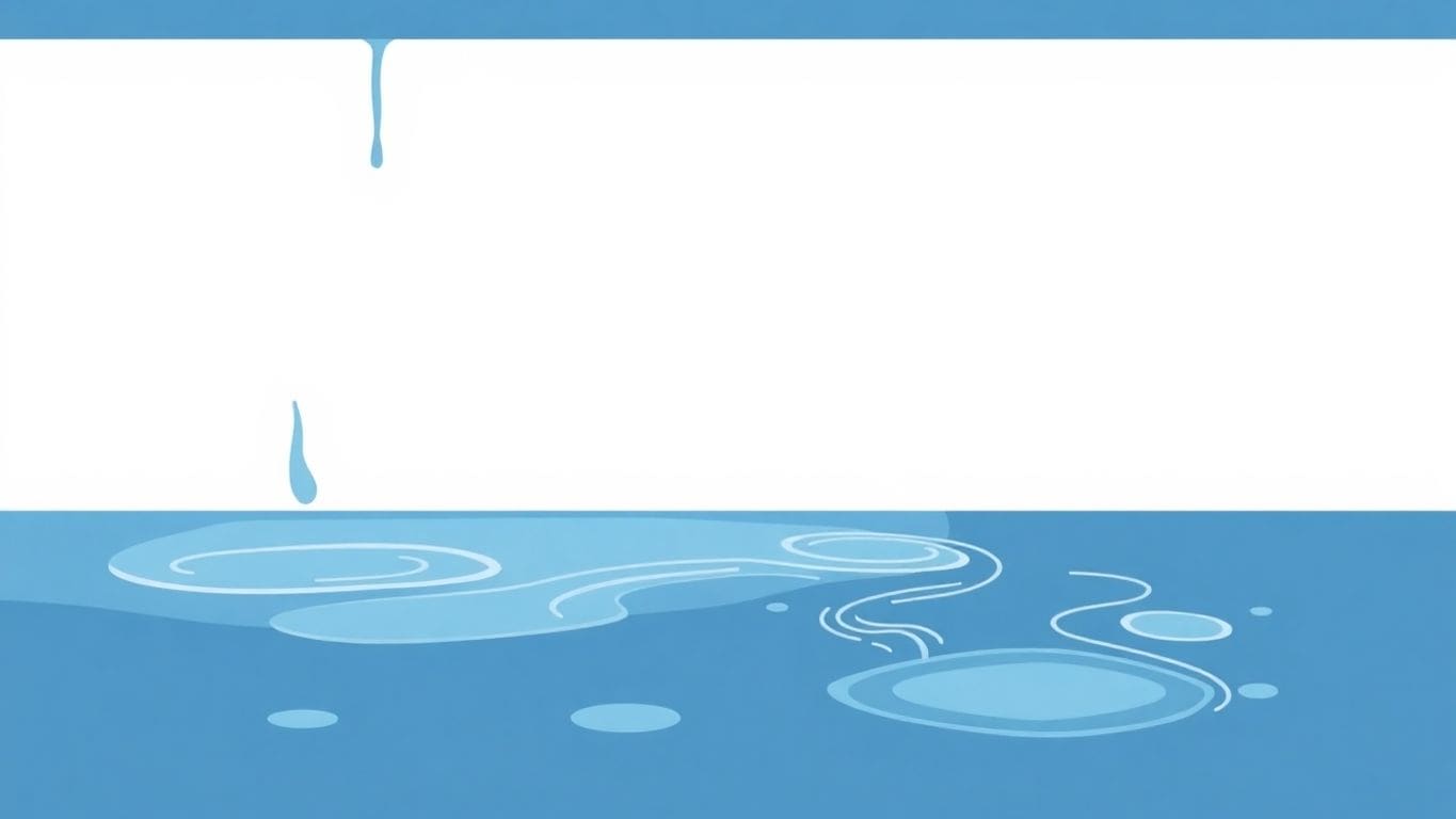 Vector illustration of water pooling in a basement.