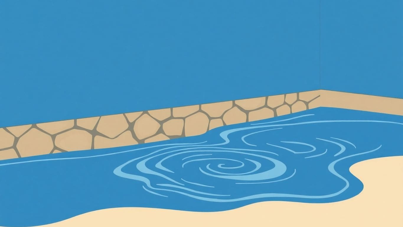 Illustration of a flooded basement affecting foundation integrity.