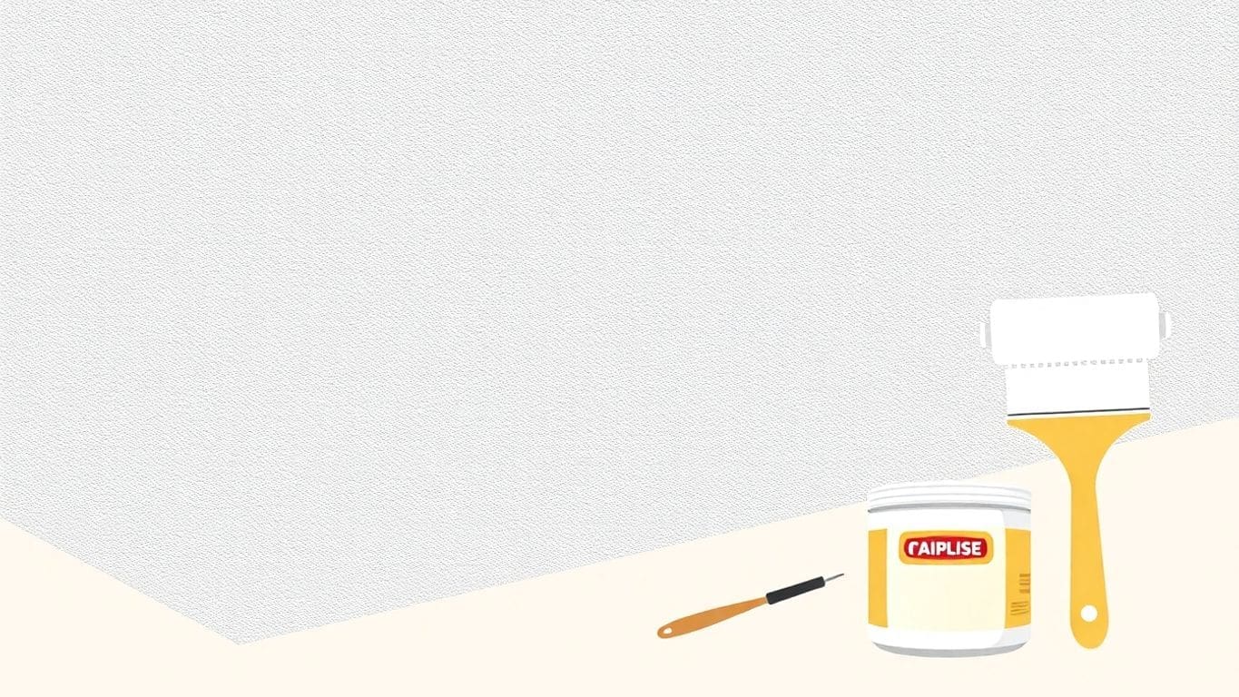 Vector illustration of textured ceiling repair tools.