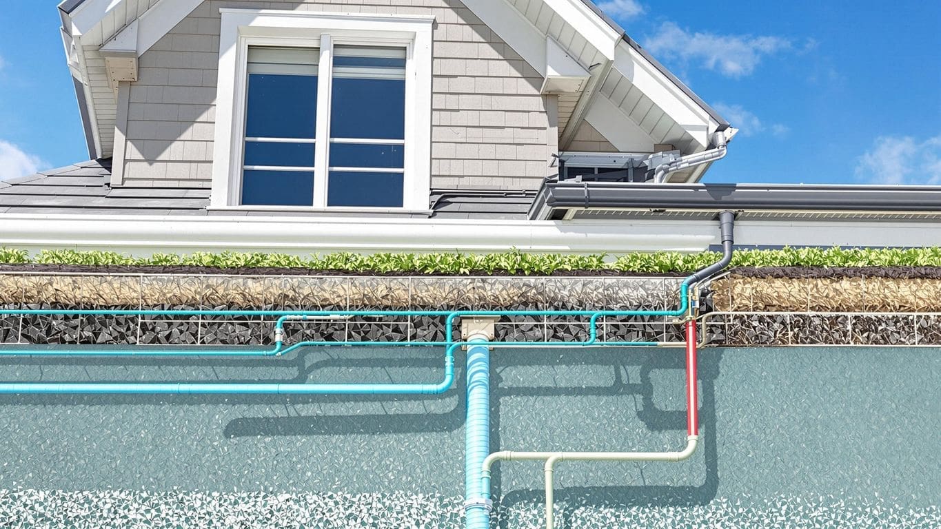 Waterproof home with sealed windows and dry foundation.
